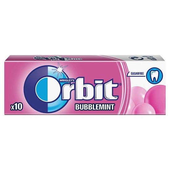 Obrazek Orbit Bubblemint Guma do żucia bez cukru 14 g (10 drażetek)