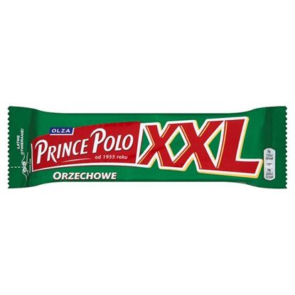 Obrazek Olza Prince Polo XXL Orzechowe Kruchy wafelek z kremem orzechowym oblany mleczną czekoladą 50 g