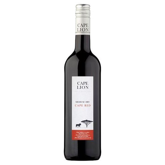 Obrazek Cape Lion Wino czerwone półwytrawne południowoafrykańskie 75 cl