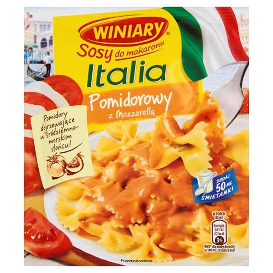 Obrazek Winiary Sosy do makaronu Italia Sos pomidorowy z Mozzarellą 40 g