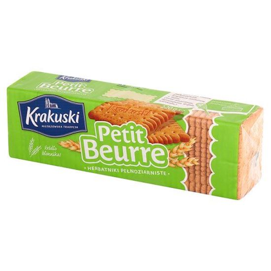 Obrazek Krakuski Petit Beurre Herbatniki pełnoziarniste 220 g
