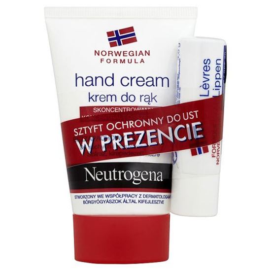 Obrazek NEUTROGENA Skoncentrowany krem do rąk bezzapachowy 50 ml + pomadka SPF 20