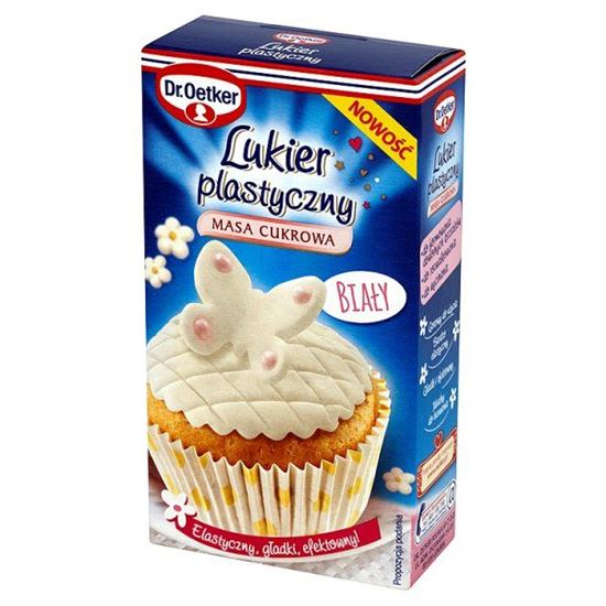 Obrazek Dr. Oetker Lukier plastyczny biały Masa cukrowa 250 g