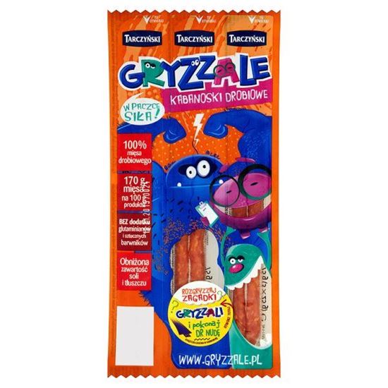 Obrazek Tarczyński Gryzzale Kabanoski drobiowe 75 g (3 x 25 g)