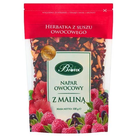 Obrazek Bifix Napar owocowy z maliną Herbatka z suszu owocowego 100 g