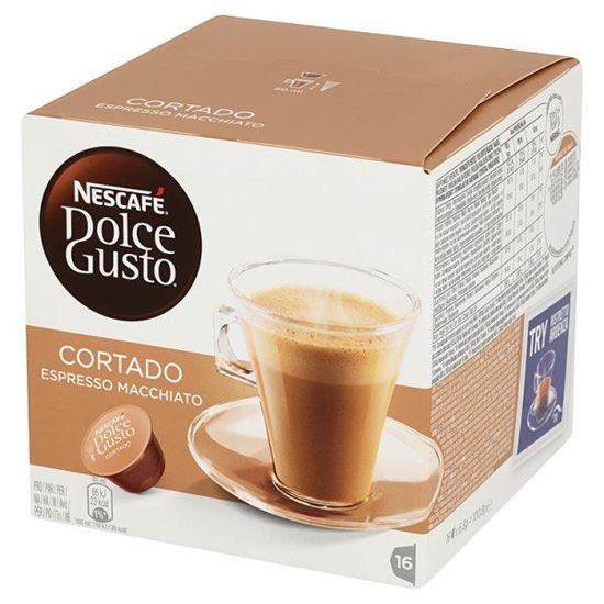 Obrazek Nescafé Dolce Gusto Cortado Espresso Macchiato Kawa w kapsułkach 100,8 g (16 sztuk)