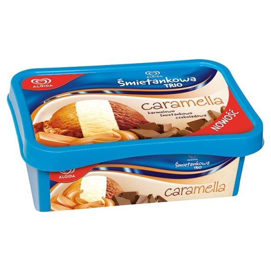 Obrazek Algida Śmietankowa Trio Caramella karmelowo śmietankowo czekoladowa Lody 1000 ml