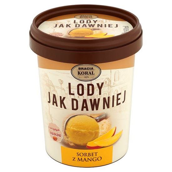 Obrazek Bracia Koral Lody jak dawniej Sorbet z mango 450 ml