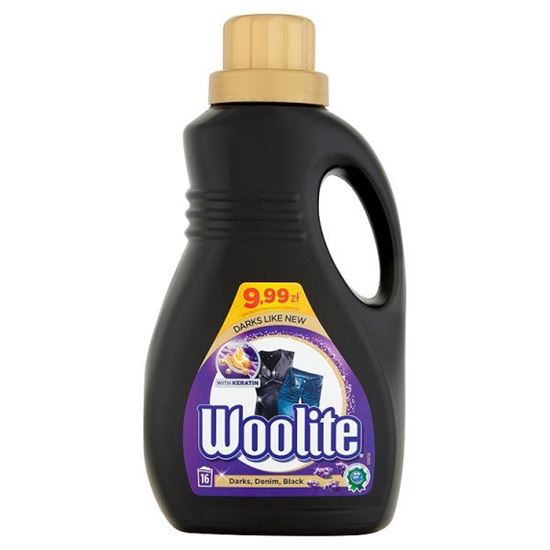 Obrazek Woolite Czerń ciemne kolory & jeans z keratyną Płyn do prania 1 l (16 prań)