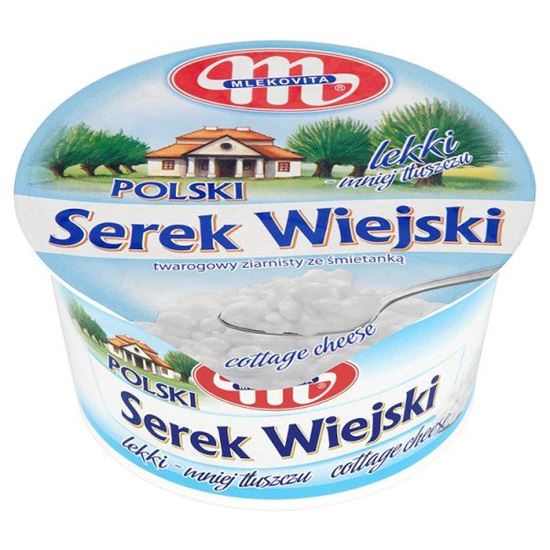 Obrazek Mlekovita Polski Wiejski lekki Serek twarogowy ziarnisty ze śmietanką 150 g
