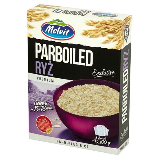 Obrazek Melvit Premium Ryż parboiled 400 g (4 torebki)