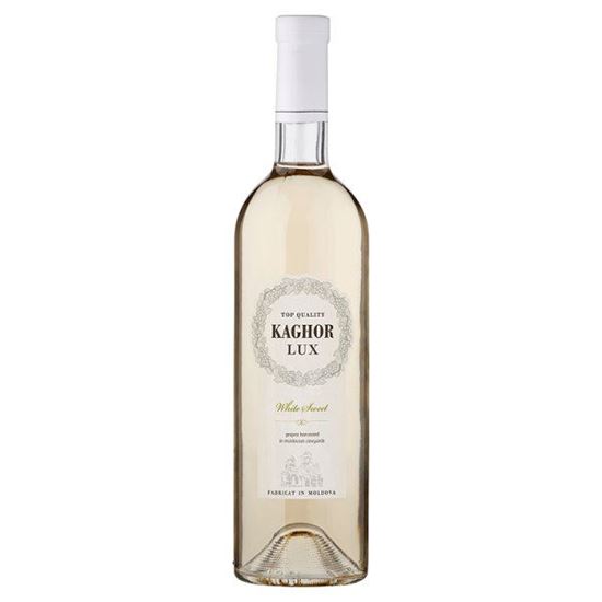 Obrazek Kaghor Lux Wino białe słodkie mołdawskie 750 ml