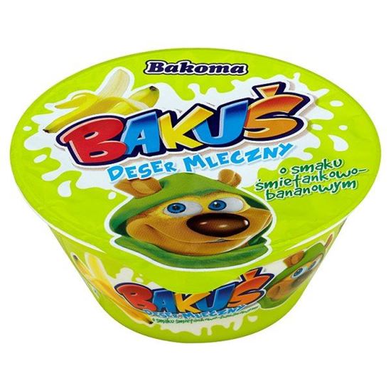 Obrazek Bakoma Bakuś Deser mleczny o smaku śmietankowo-bananowym 100 g