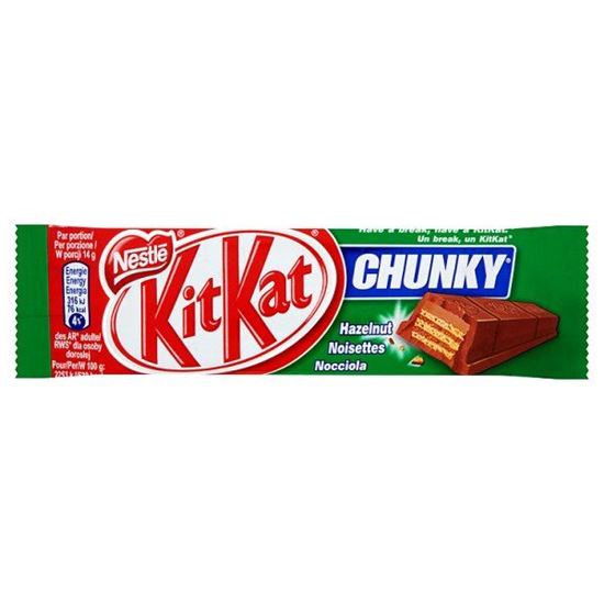 Obrazek KitKat Chunky Hazelnut Paluszek waflowy z kremem z orzechów laskowych w mlecznej czekoladzie 42 g