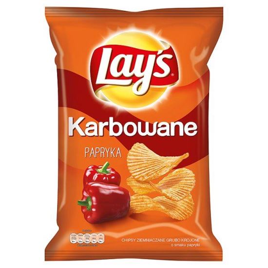 Obrazek Lay's Karbowane Papryka Chipsy ziemniaczane 140 g
