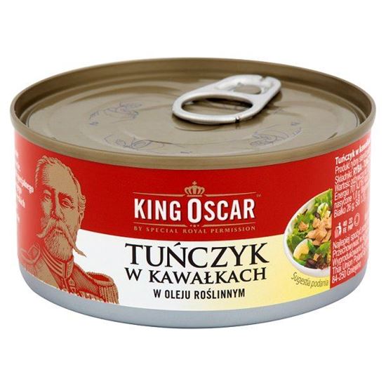 Obrazek King Oscar Tuńczyk w kawałkach w oleju roślinnym 170 g