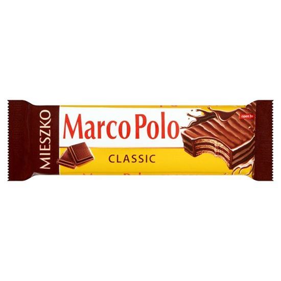 Obrazek Mieszko Marco Polo Classic Wafelek przekładany kremem kakaowym w czekoladzie 34 g