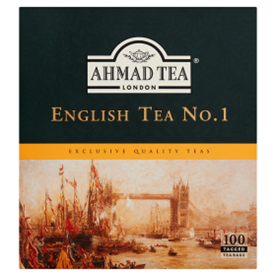 Obrazek Ahmad Tea English Tea No. 1 Herbata czarna 200 g (100 torebek z zawieszką)