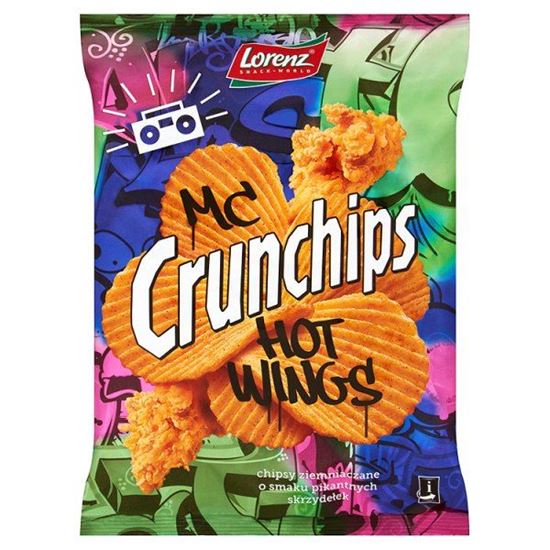 Obrazek Crunchips Mc Hot Wings Chipsy ziemniaczane 140 g