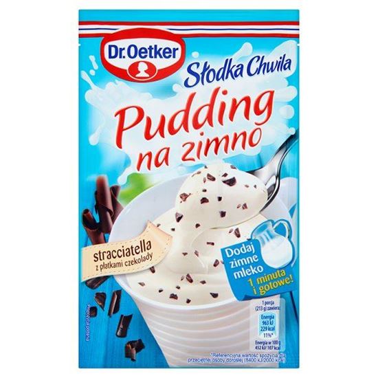 Obrazek Dr. Oetker Słodka Chwila Pudding na zimno stracciatella z płatkami czekolady 38 g