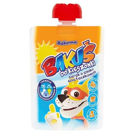 Obrazek Bakoma Bakuś do kieszonki Serek o smaku ciasteczkowym 80 g
