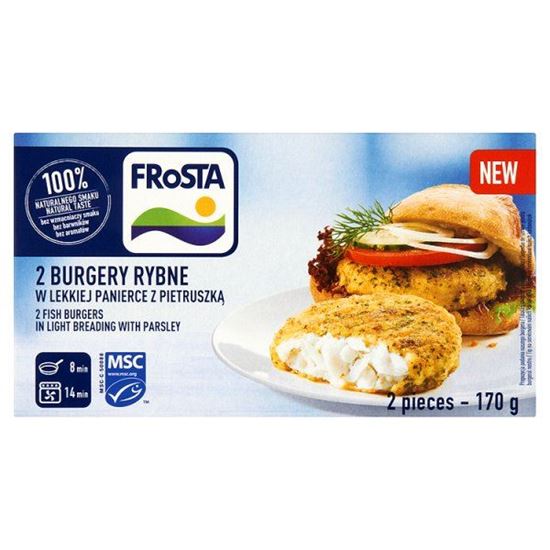 Obrazek FRoSTA Burgery rybne w lekkiej panierce z pietruszką 170 g (2 sztuki)