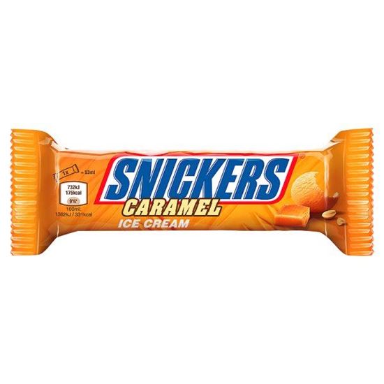 Obrazek Snickers Caramel Lody z orzeszkami ziemnymi i miękkim karmelem w polewie kakaowej 53 ml