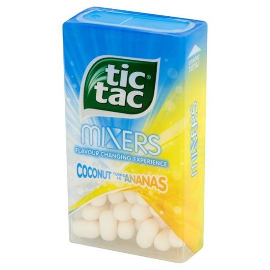 Obrazek Tic Tac Mixers Drażetki o smaku kokosa i ananasa 49 g