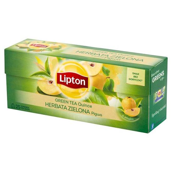 Obrazek Lipton Herbata zielona pigwa 40 g (25 torebek)