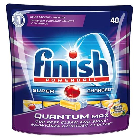 Obrazek Finish Quantum Max Lemon Tabletki do zmywarki 620 g (40 sztuk)