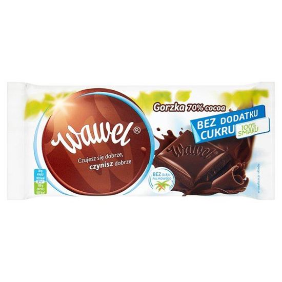 Obrazek Wawel Gorzka 70% Cocoa bez dodatku cukru Czekolada 100 g