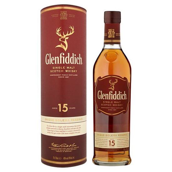 Obrazek Glenfiddich Single Malt 15-letnia szkocka whisky 700 ml