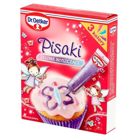 Obrazek Dr. Oetker Pisaki żelowe błyszczące 57 g (3 tubki)