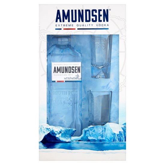 Obrazek Amundsen Wódka 500 ml + 2 kieliszki