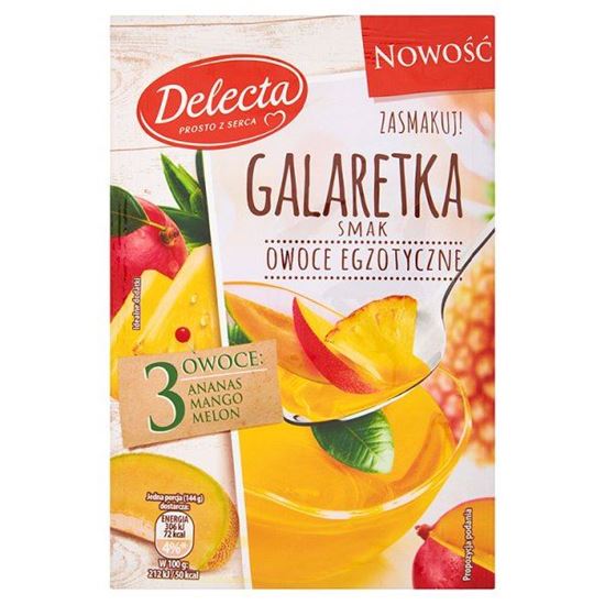 Obrazek Delecta Galaretka smak owoce egzotyczne 75 g