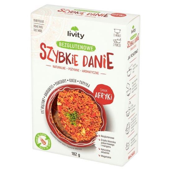 Obrazek Livity Szybkie danie bezglutenowe smak Afryki 182 g