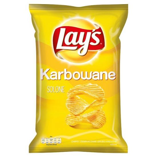 Obrazek Lay's Karbowane Solone Chipsy ziemniaczane 140 g