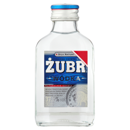 Obrazek Żubr Strong Wyborna czysta wódka 90 ml