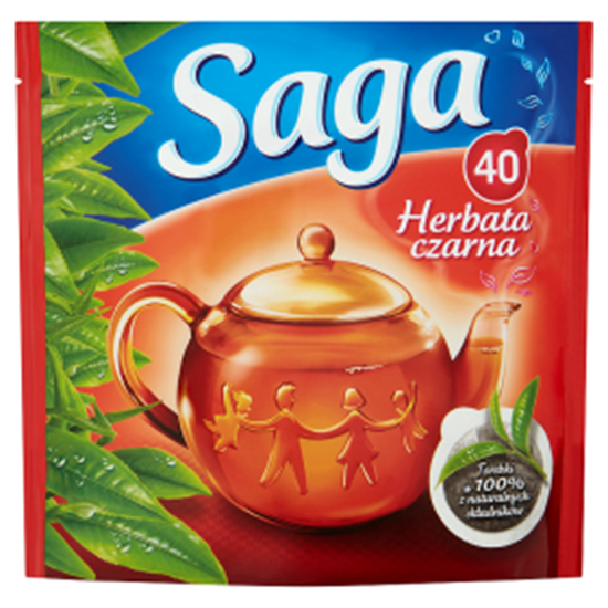 Obrazek Saga Herbata czarna 56 g (40 torebek)
