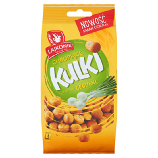 Obrazek Lajkonik Chrupiące kulki o smaku cebulki 95 g
