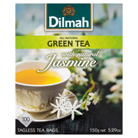 Obrazek Dilmah Zielona herbata jaśminowa 150 g (100 torebek)