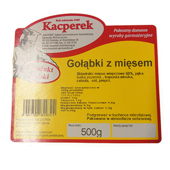 Obrazek Kacperek Gołąbki z mięsem 500 g