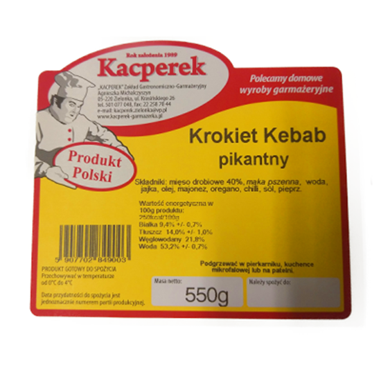 Obrazek Kacperek krokiet kebab pikantny 550 g