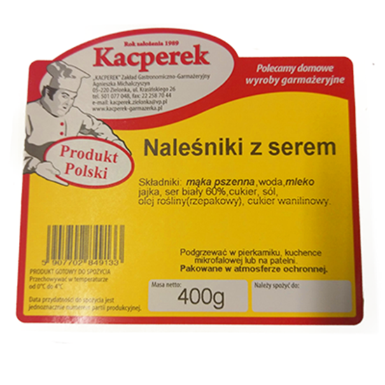 Obrazek Kacperek naleśniki z serem 400 g