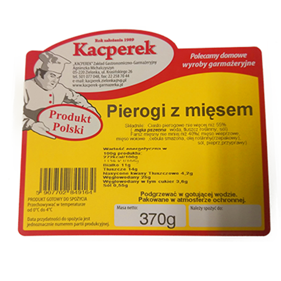 Obrazek Kacperek pierogi z mięsem 370 g