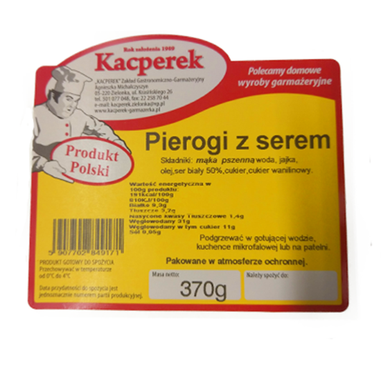 Obrazek Kacperek pierogi z serem 370 g