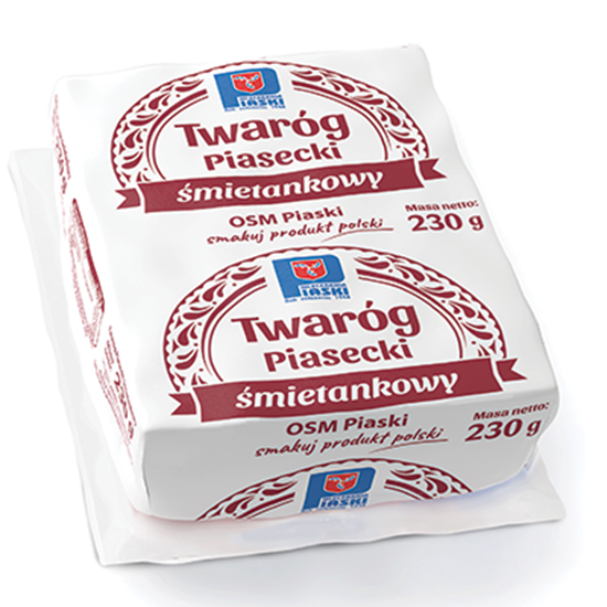 Obrazek Piaski twaróg śmietankowy kostka 250 g