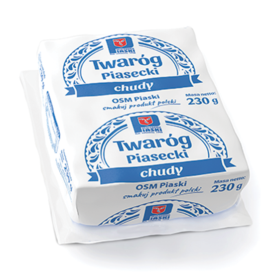 Obrazek Piaski twaróg chudy kostka 250 g