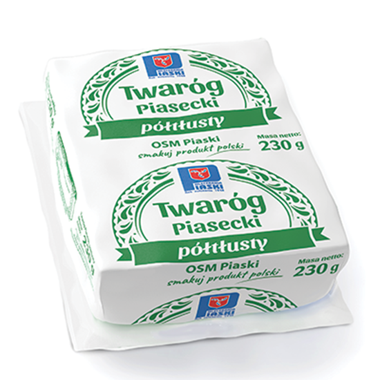 Obrazek Piaski twaróg półtłusty kostka 250 g