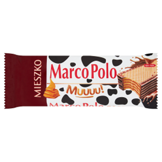 Obrazek Mieszko Marco Polo Muuuu! Wafel z kremem o smaku toffi bocznie powlekany czekoladą 40 g